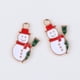 thumbnail image 3 of 10 Pcs Navidad Muñeco de nieve Aretes DIY Oso de Fresa Charm Colgantes Color Muñeco de nieve, 3 of 4
