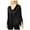 black, variant on Rachel Zoe Womens Metallic Fringe Cardigan Sweater, Black, Small