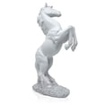 thumbnail image 1 of Estatua de resina de caballo de pie para decoración del hogar, escultura de adorno animal, estatua de resina de caballo trenzado con significado de éxito - Negro, 1 of 5