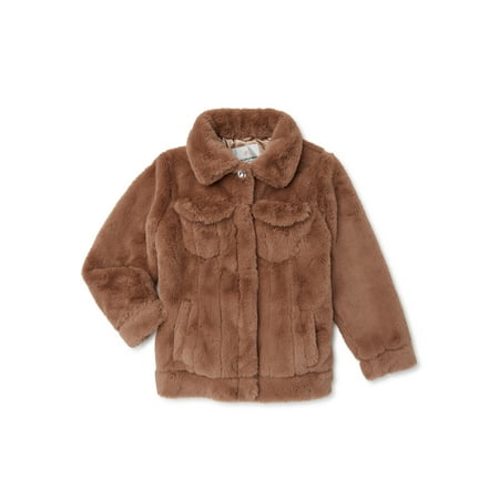 

Urban Republic Toddler Girls Faux Fur Snap Jacket Sizes 12M-5T