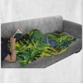 thumbnail image 6 of Plant Soft Flannel Fleece Blanket, Botany Themed Drawing Depicting Exotic Leaves in Tropical Environment Hawaiian Vibes, Cozy Plush for Indoor and Outdoor Use, 50" x 60", Multicolor, by Ambesonne, 6 of 6