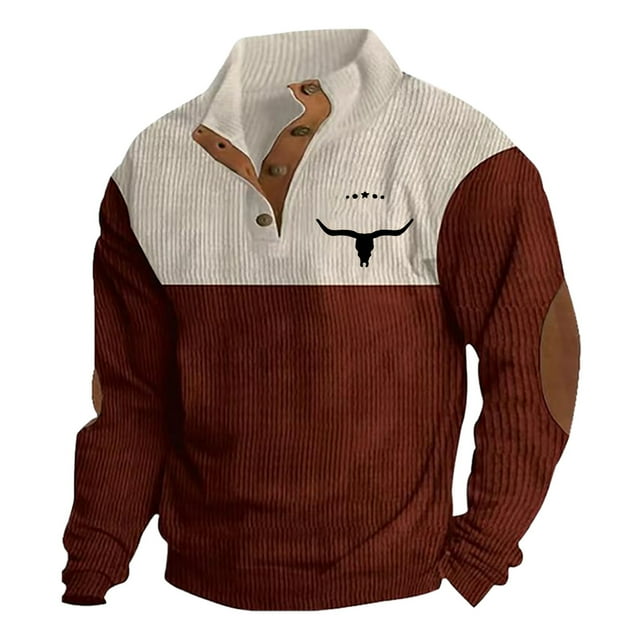 Chandail en Molleton Sans Capuche pour Hommes pour le Confort et le Style Quotidiens – Chandail à Col Rond à Manches Longues Décontracté pour le Printemps, l'Automne et l'Hiver, Tissu Doux à Imprimé Minimaliste