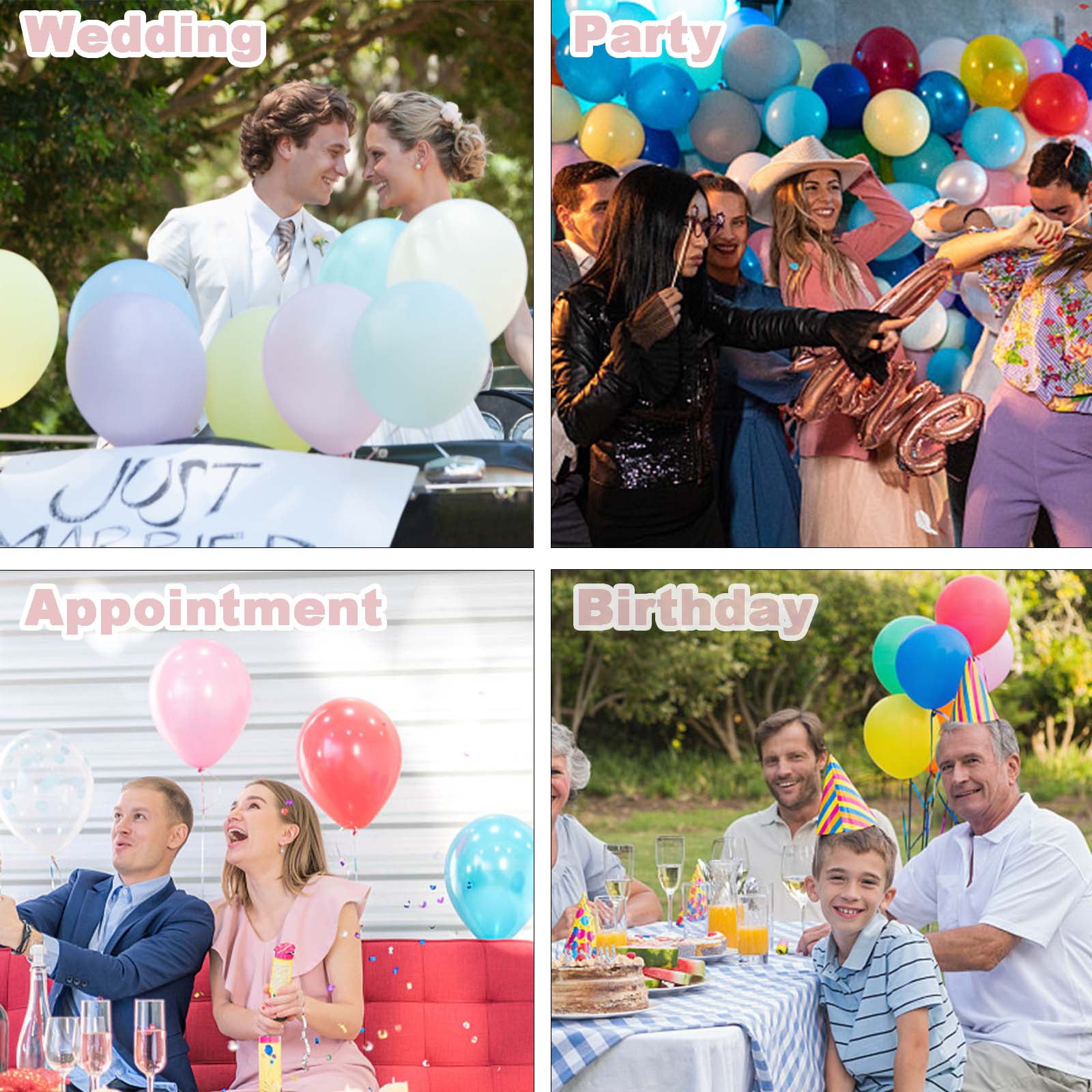 Balloons Pack of 100, Rainbow Set 12 Inch, Assorted Bright Colors, Made With Strong Multicolored Latex, For Helium Or Air Use. Kids Birthday Party Decoration Accessory (Assorted,