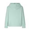 thumbnail image 5 of Gpaecead Hoodies For Teen Girls Casual Solid Color Long Sleeve Crewneck Pullover Sweatshirts with Pockets 7 Years Green, 5 of 7