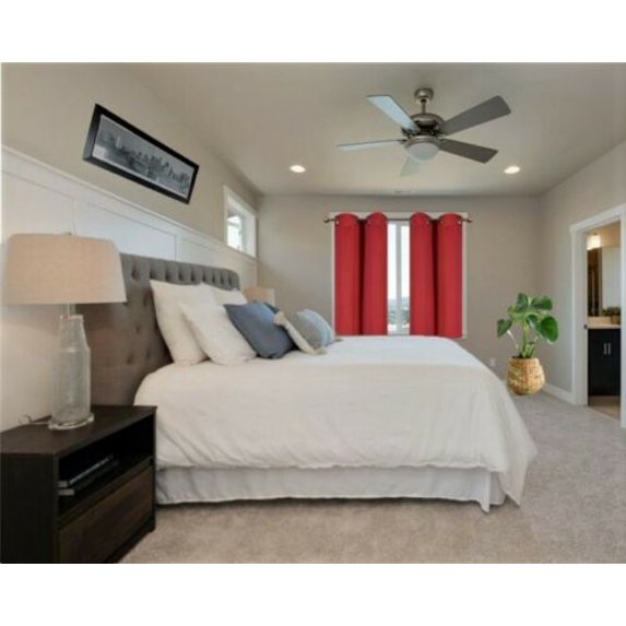 Window Treatment Short Panels Thermal Insulated Solid Grommet Blackout Curtains Drapes For Bedroom, Kitchen, Attic, Basement (Set OF 2 Panels , 30 BY 54 Inch, Red )