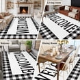thumbnail image 6 of Welcome Black 5x7 Area Rugs for Living Room, White Buffalo Check Plaid Non Slip Floor Mat Washable Low-Profile Indoor Carpet for Bedroom, Dining Room, Bathroom, 6 of 9