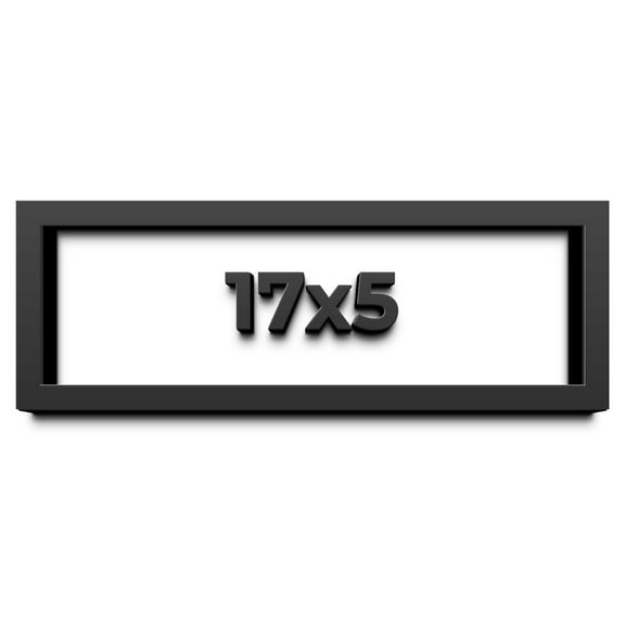 17x5 Shadow Box Frame Black | 1 inches Deep Real Wood Contemporary Shadowbox Display Frame | UV
