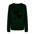 thumbnail image 4 of Valentines Day Sweatshirts Women's Casual Crewneck Pullover Tops Cute Heart Long Sleeve Shirts Top, 4 of 5