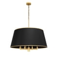 thumbnail image 6 of Aiwen Matte Black Drum Pendant Light 8-Light Industrial Ceiling Light Fixture Kitchen Island Chandelier, 6 of 10