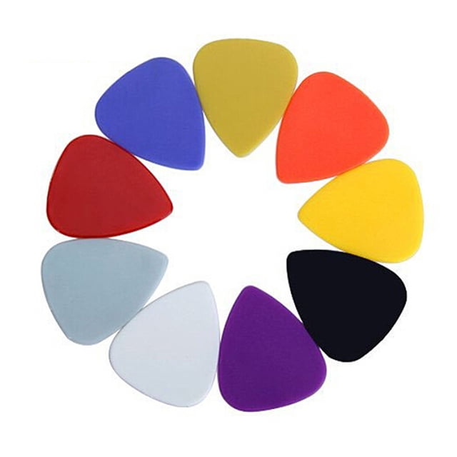 100pcs Universal Plastic Guitar Picks Plectrums for Acoustic and Electric Guitar (Random Color)