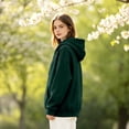 thumbnail image 5 of UDAUDU Women Oversized Hoodie Long Sleeve Fleece Y2K Hoodie with Kangaroo Pockets Casual Fall Trendy Sweatshirts Preppy Sweatshirt Dark Green XL, 5 of 6