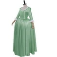 thumbnail image 2 of Schuyler Sisters Inspired Colonial Dress - Hamilton Musical Style Green Gown, 2 of 4