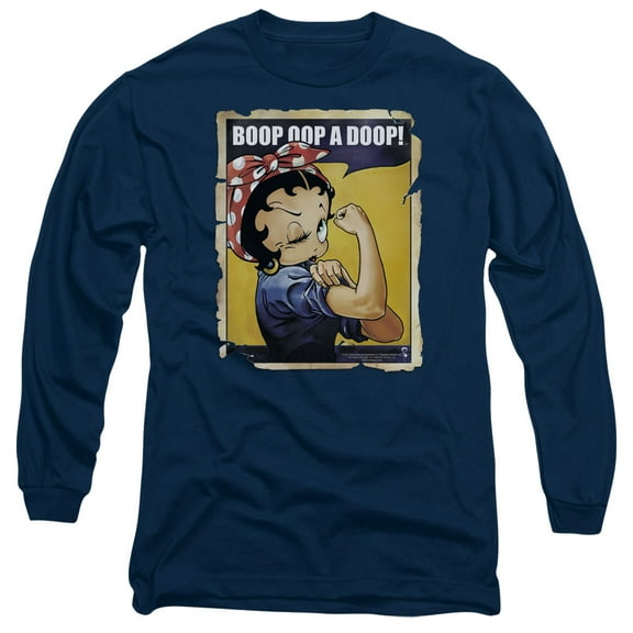 Betty Boop Power Mens Long Sleeve Shirt