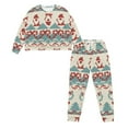 thumbnail image 4 of Yuyamidu Wreaths Pajama Set of 2 Pieces Christmas Women's Long Sleeve Sweatshirt and Sweatpants with Pockets Santa Sleepwear Vacation Sport Jogger Longewear Size M, 4 of 7