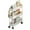 White, variant on Fmxomd Slim Storage Cart with Wheels 3 Tier Bathroom Organizer Rolling Utility Mobile Shelving Unit Slide Out - for Office Kitchen Laundry Room Narrow Places - White