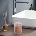 thumbnail image 4 of 2 recipientes para hisopos de baño con tapas de bambú, dispensador de hisopos de algodón de 10/7 oz, tarro organizador de boticario transparente para almacenamiento., 4 of 6