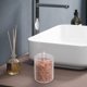 thumbnail image 4 of 2 recipientes para hisopos de baño con tapas de bambú, dispensador de hisopos de algodón de 10/7 oz, tarro organizador de boticario transparente para almacenamiento., 4 of 6