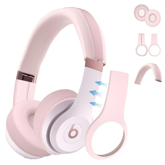 Funda protectora de silicona para auriculares Beats Solo 4, color rosa