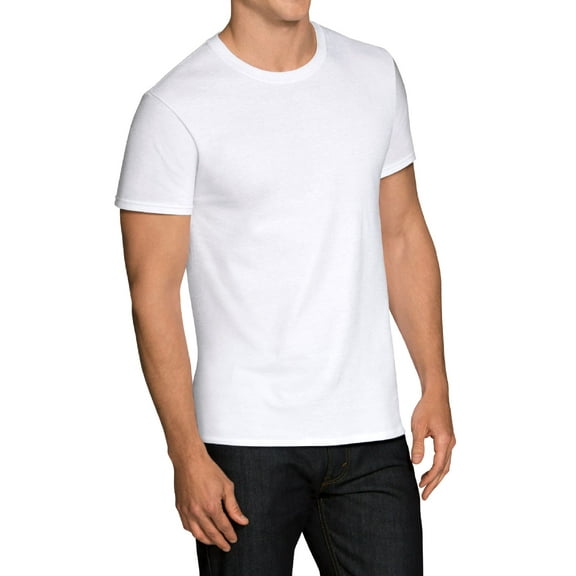 Men's White Crew Undershirts, 6 3 Bonus Pack