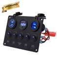 thumbnail image 3 of Panel De Interruptor De Luz Redondo, Puerto Usb Doble, Cargador De Coche, Voltímetro, Panel De Control Combinado, Interruptor, Cargador De Coche Y Barco Monstrate EL010764-00, 3 of 5