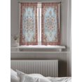 thumbnail image 5 of Traditional Ethnic Tier Curtains 45 Inch Length,Sheer Curtains for Bedroom Living Room Window Western Rustic Tribal Boho Prints Rod Pocket Drapes Kitchen Curtains Small Half Window 27.5"x45" 2 Panels, 5 of 7