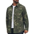 thumbnail image 4 of INSPIRE CHIC  Men's Shirt Camo Pattern Button Down Chest Pockets Long Sleeve Casual Shirt  XL Olive Green, 4 of 5