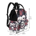 thumbnail image 2 of Pofeuu Gothic Skulls And Roses Print Diaper Bag Backpack, Multifunction Travel Pack Maternity Baby Changing Bags, Large Capacity, Waterproof, 2 of 6