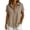 Khaki #067, variant on Summer Tops for Women 2026 Button Down Short Sleeve Gauze Cotton Linen Shirts Women Dressy Loose Fitting Clothes, 2XL
