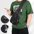thumbnail image 5 of PouchPort Sling Bag for Men, Waterproof Nylon Crossbody Backpack with USB Port, Anti Theft, Black, 5 of 6