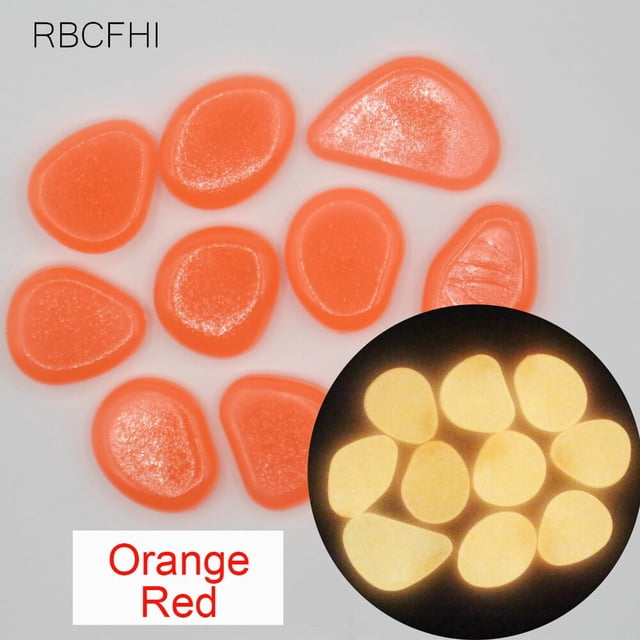 RBCFHl 50-500PCS Garden Decor Luminous Stones Glow In Dark Decrative Pebles Oudoor Walkways Garden Path Patio Lwn Garden Patio50PCS He Qiyong unisex