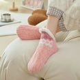 thumbnail image 3 of EnJoCho Winter Non Slip Knitted House Socks Women's Fluffy Fuzzy Thick Fleece Lined Soft Warm Sherpa Cozy Double Layer Slipper Socks Soft Slipper Socks With Non Slip Thickening, 3 of 3