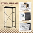 thumbnail image 4 of Dresser for Bedroom with 4 Storage Drawers 3D 16 Scandinavian Style Tile Seal Waterproof Heat Dressers Chest of Drawers Steel Framed Fabric Closet Organizers for Dorm Entryway, 4 of 8