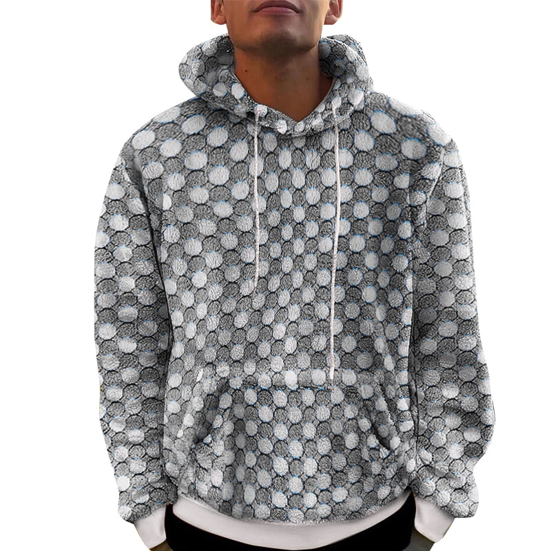 mens black fluffy hoodie