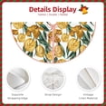 thumbnail image 4 of Daiia Yellow Tulips Drawing Merry Christmas Tree Skirt , Xmas Large Lace-up Tree Skirt, Santa Snowflakes Rustic Home Decorations New Year Party Farmhouse Decor-30", 4 of 7
