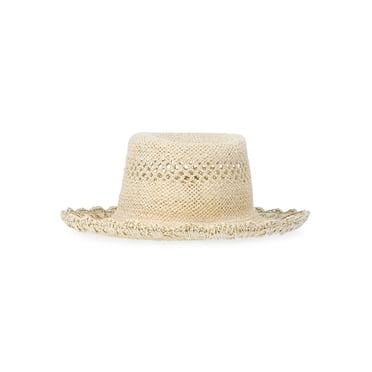 Time and Tru Women’s Handmade Paper Straw Bucket Hat, One Size