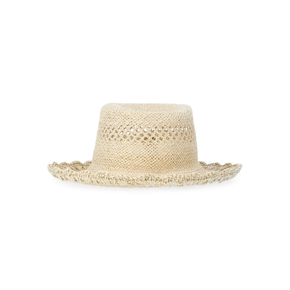 Time and Tru Women’s Handmade Paper Straw Bucket Hat, One Size