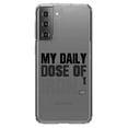 thumbnail image 1 of DistinctInk Clear Shockproof Hybrid Case for Galaxy S21 5G (6.2" Screen) - TPU Bumper Acrylic Back Tempered Glass Screen Protector - My Daily Dose of Iron Golf, 1 of 2