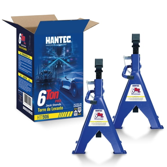 Torre Auto Hantec 2 Piezas 6 Toneladas Doble Seguro Antiderrapante