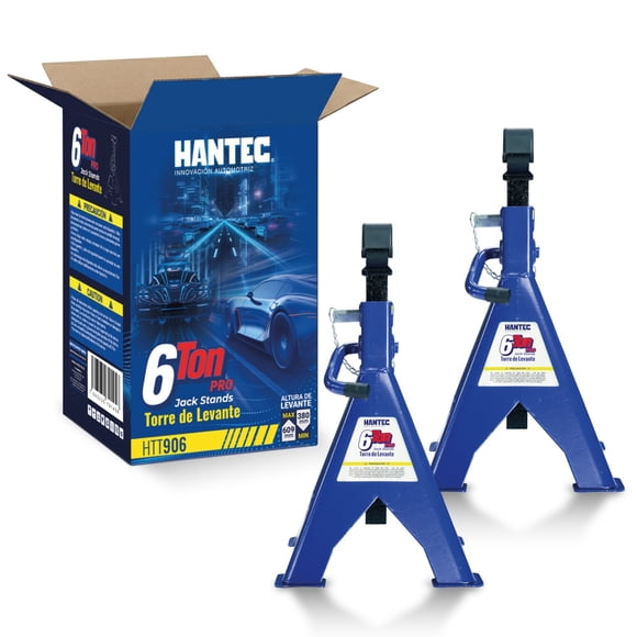 Torre Auto Hantec 2 Piezas 6 Toneladas Doble Seguro Antiderrapante