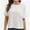 White, variant on Summer Tops Womens Solid T Shirts for Women Loose Shirts Basic Tee