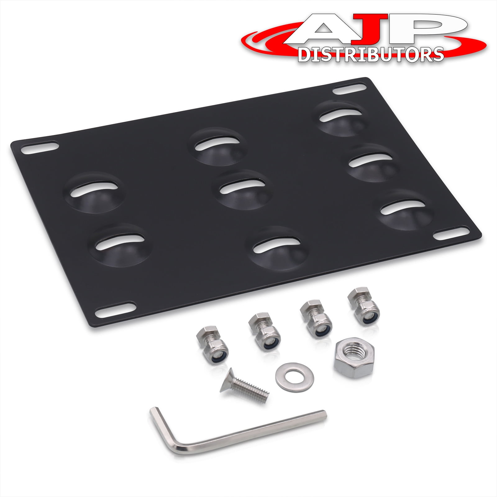 Universal Car Front Bumper Tow Hook Adapter License Plate Mounting