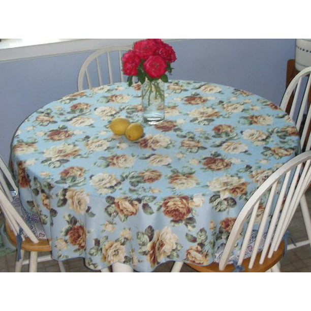 Tablecloth 70 Inch Round Linen Fl, 70 Inch Round Table Topper