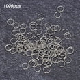 thumbnail image 4 of 1000 Uds Anillo Abierto de Hierro Plateado Bling Bling para Joyería DIY, 4 of 10