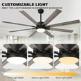 thumbnail image 6 of Chords Attic 72" Reversible 8-Blade Ceiling Fan with LED Lights and Remote Control, 6-Speed, Timer,&nbsp;3-Color, DC Motor, 6 of 10