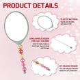 thumbnail image 3 of Uxcell 4 Pack Beadable Mirrors with Handle, 7.7 Inch Long Oval Shape Bead Mirror Bars Removable for DIY Crafts(Light Green), 3 of 7