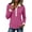 Hot Pink(Ladies Tops), variant on GUACER Sherpa Collared Tops for Women Long Sleeve Ribbed Knit Pullover Fuzzy Trim Button Up Sweaters Fall Winter Thermal
