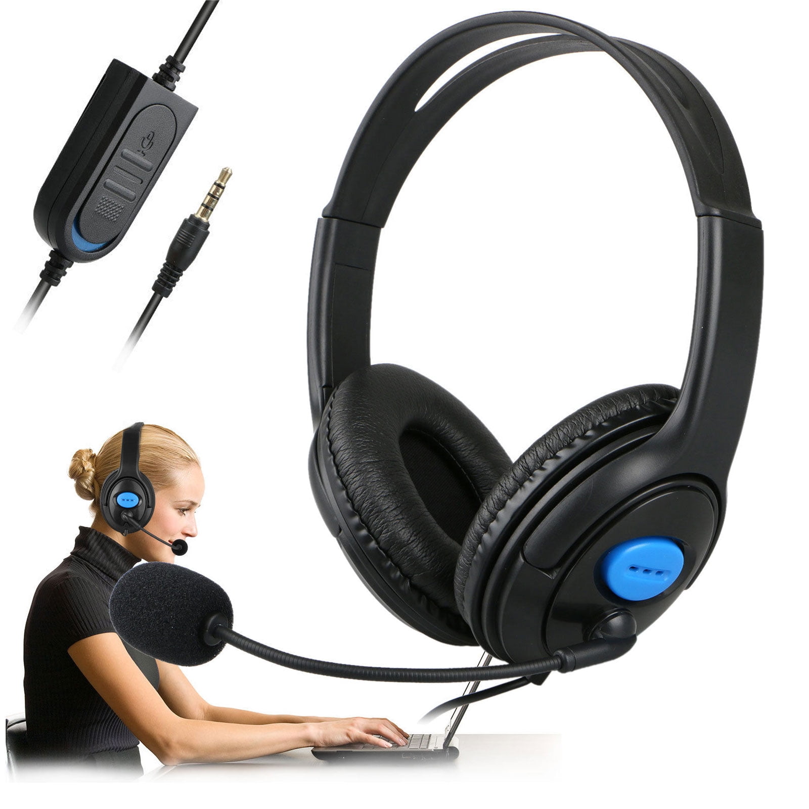 Eummit Headset Gaming Headset,3.5mm Wired HD Voice Headphones with Microphone for PC/PS3/For PS4/for Xbox 360/for Xbox ONE Game Consoles 