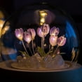 thumbnail image 2 of Tulip Lamp Gifts for Women, LED Tulip Crystal Glass Ball Night Light Bedroom Decor Tulip Night Light for Birthday Anniversary Mother's Day Valentines Day, 2 of 6