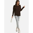 thumbnail image 6 of Women's Crew Neck Long Sleeve Bat Wing Dolman Top Premium Shirt, 6 of 6
