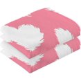 thumbnail image 2 of SKYSONIC White Fluffy Heart Ultra Soft 2 PCS Towel Set, Highly Absorbent Hand Towels, 16"x28" Cotton Towels for Bathroom Hotel Gym Travel, Ideal for Daily Use, 2 of 7